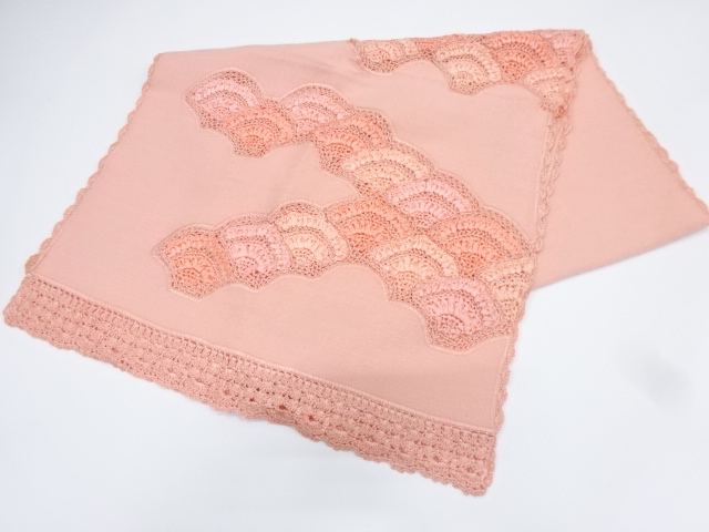 リサイクル　リボン刺繍レースショール